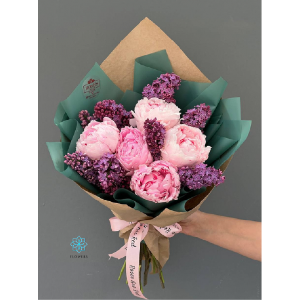 5 Pink Peony Bouquet